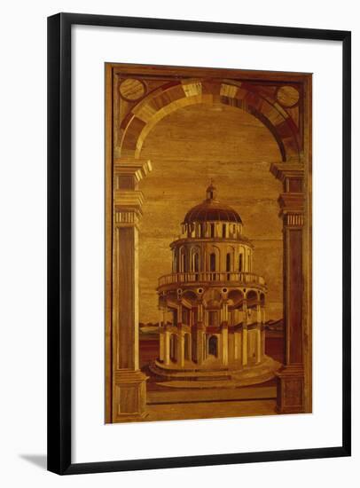 Wood Panel from Choir Stalls of Duomo or Cathedral Basilica of Assumption of Blessed Virgin Mary-null-Framed Giclee Print
