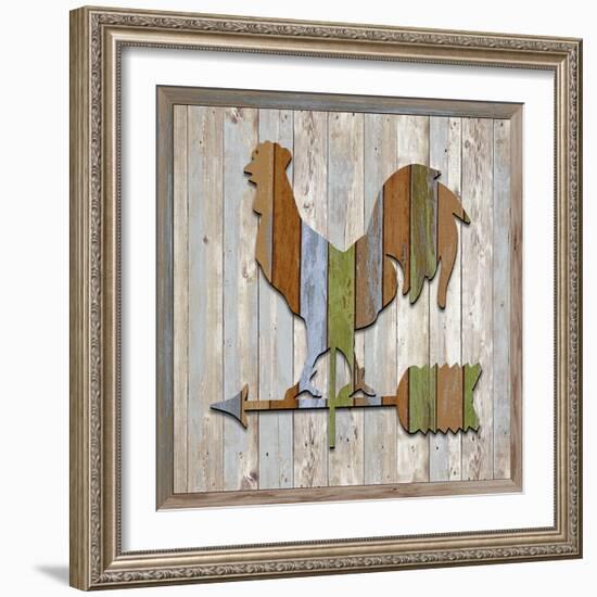 Wood Rooster, 2024-Tim Ashwood-Framed Art Print