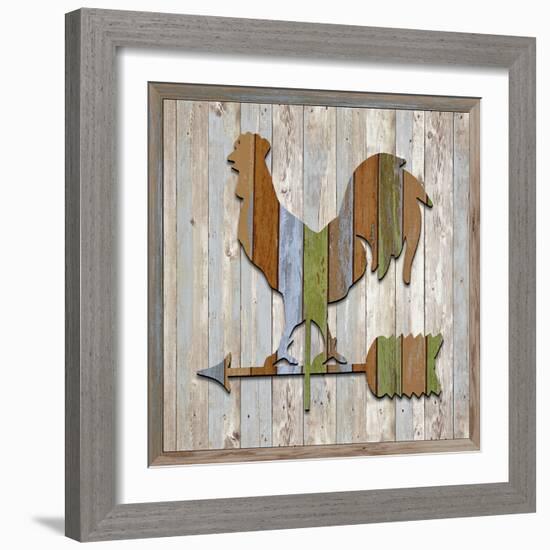 Wood Rooster, 2024-Tim Ashwood-Framed Art Print