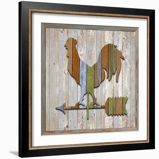 Wood Rooster, 2024-Tim Ashwood-Framed Art Print