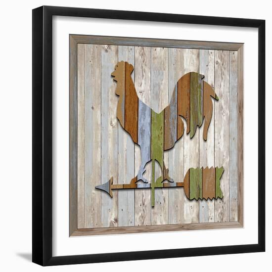 Wood Rooster, 2024-Tim Ashwood-Framed Art Print