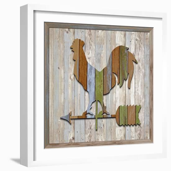 Wood Rooster, 2024-Tim Ashwood-Framed Art Print