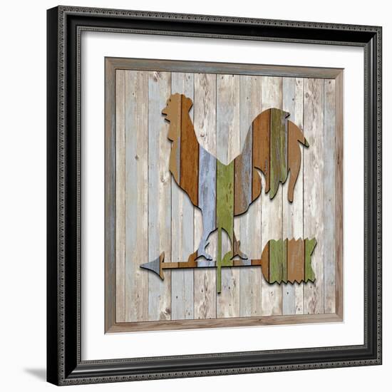 Wood Rooster, 2024-Tim Ashwood-Framed Art Print