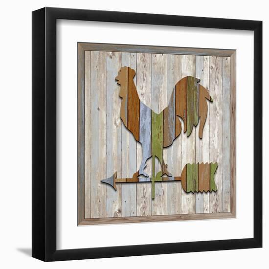 Wood Rooster, 2024-Tim Ashwood-Framed Art Print