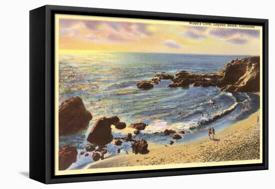 Wood's Cove, Laguna Beach, California-null-Framed Stretched Canvas