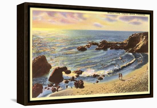 Wood's Cove, Laguna Beach, California-null-Framed Stretched Canvas