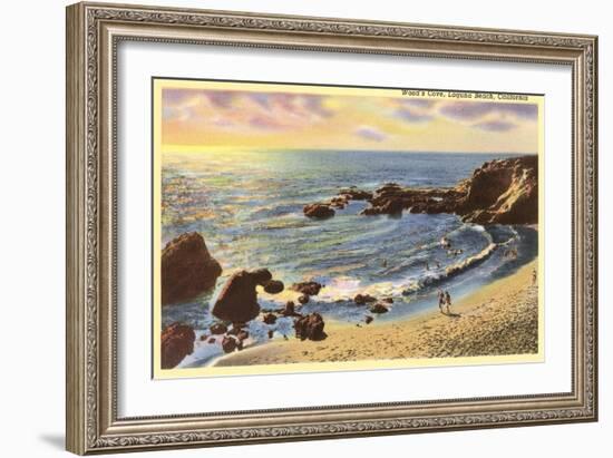 Wood's Cove, Laguna Beach, California-null-Framed Art Print