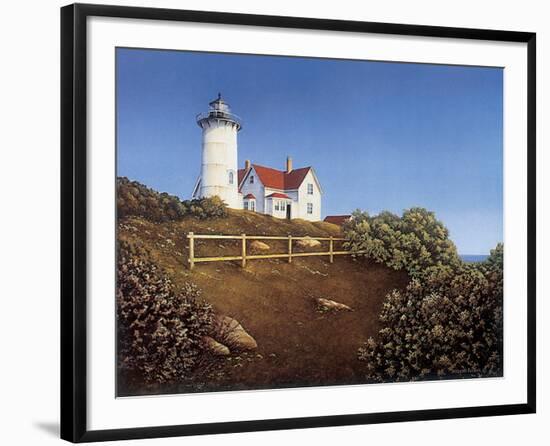 Wood's Hole Lighthouse-Daniel Pollera-Framed Art Print