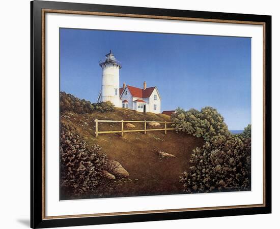 Wood's Hole Lighthouse-Daniel Pollera-Framed Art Print