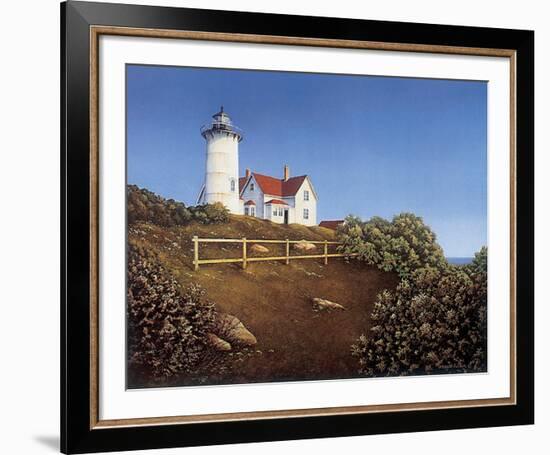 Wood's Hole Lighthouse-Daniel Pollera-Framed Art Print