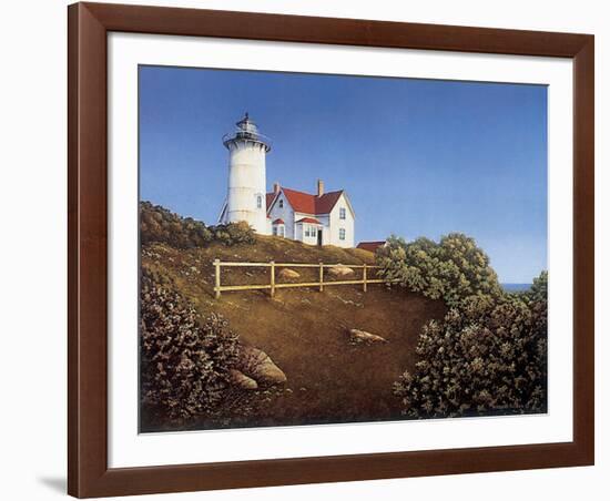 Wood's Hole Lighthouse-Daniel Pollera-Framed Art Print