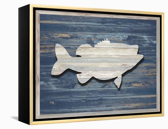 Wood Sea Bass, 2024-Tim Ashwood-Framed Stretched Canvas