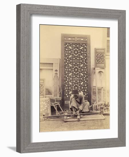 Wood Turning, Egypt, C.1870-90-G. Lekegian-Framed Photographic Print