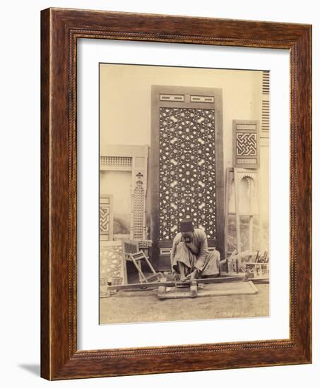 Wood Turning, Egypt, C.1870-90-G. Lekegian-Framed Photographic Print