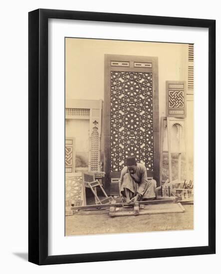 Wood Turning, Egypt, C.1870-90-G. Lekegian-Framed Photographic Print