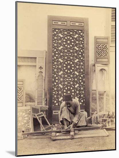 Wood Turning, Egypt, C.1870-90-G. Lekegian-Mounted Photographic Print