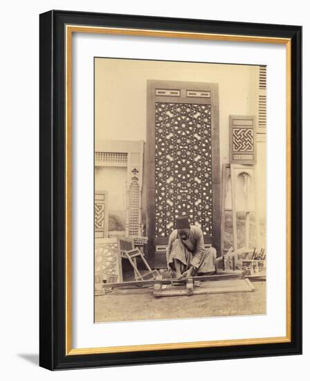 Wood Turning, Egypt, C.1870-90-G. Lekegian-Framed Photographic Print