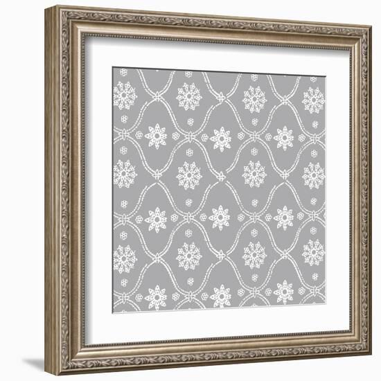 Woodblock Pattern II-Sabine Berg-Framed Art Print