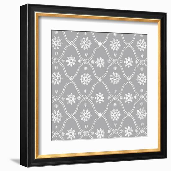 Woodblock Pattern II-Sabine Berg-Framed Art Print