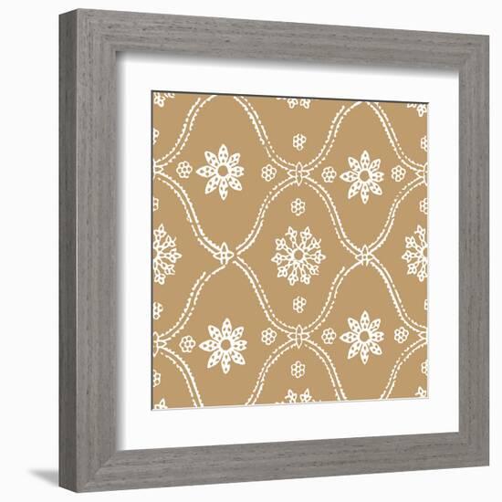 Woodblock Pattern III-Sabine Berg-Framed Art Print