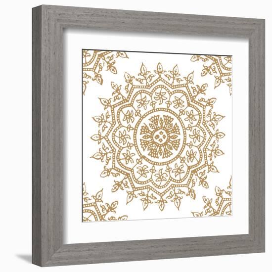 Woodblock Pattern IV-Sabine Berg-Framed Art Print