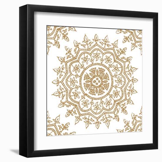 Woodblock Pattern IV-Sabine Berg-Framed Art Print