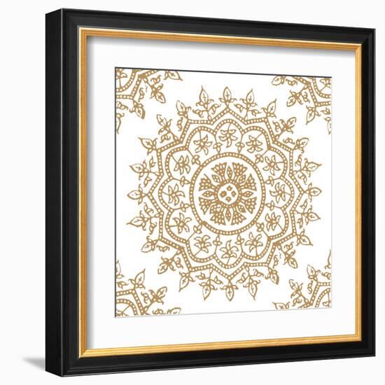 Woodblock Pattern IV-Sabine Berg-Framed Art Print