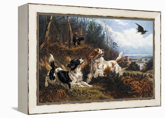 Woodcock Hunting, 1880-Basil Bradley-Framed Premier Image Canvas