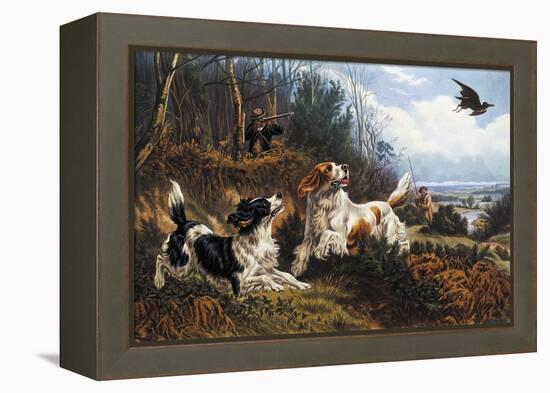 Woodcock Hunting, 1880-Basil Bradley-Framed Premier Image Canvas