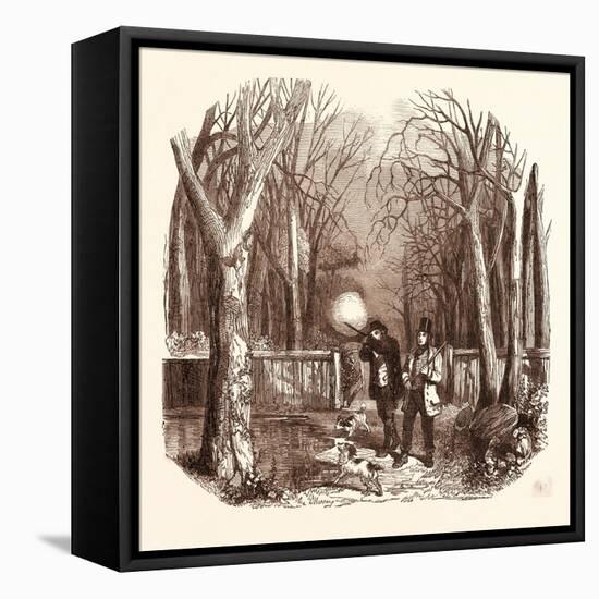 Woodcock Shooting-null-Framed Premier Image Canvas