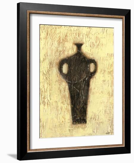 Woodcut Ebony Vase I-Norman Wyatt Jr.-Framed Art Print