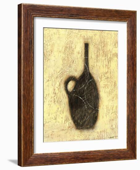 Woodcut Ebony Vase II-Norman Wyatt Jr.-Framed Art Print