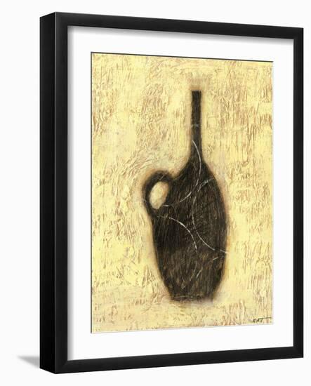 Woodcut Ebony Vase II-Norman Wyatt Jr.-Framed Art Print