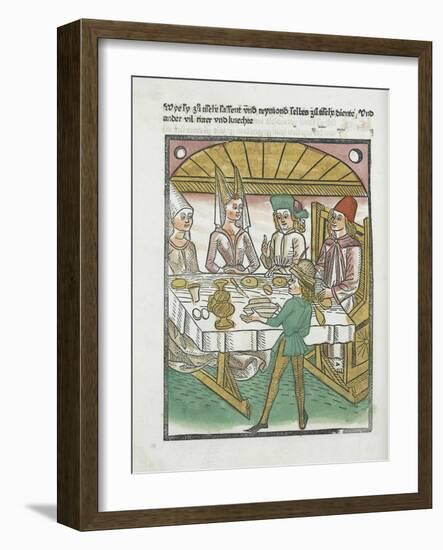 Woodcut Illustration from Medieval Book-null-Framed Giclee Print