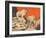 Woodcut of Mountain Goats-null-Framed Premium Giclee Print