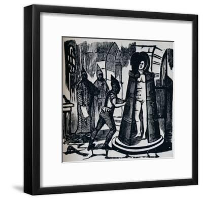 ''Woodcut showing Geuder's 'Iron Maiden' in a torture ...
