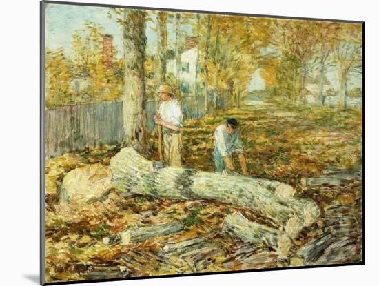 Woodcutters (The Old Elm)-Childe Hassam-Mounted Giclee Print