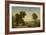 Wooded Country Landscape with Figures in a Cart, C.1855 (Oil on Canvas)-Alfred Vickers-Framed Giclee Print