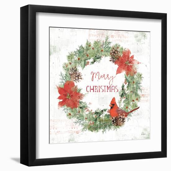 Wooded Holiday V Christmas-Katie Pertiet-Framed Art Print