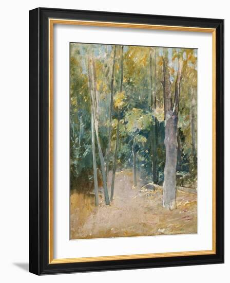 Wooded Interior-Eugène Boudin-Framed Giclee Print