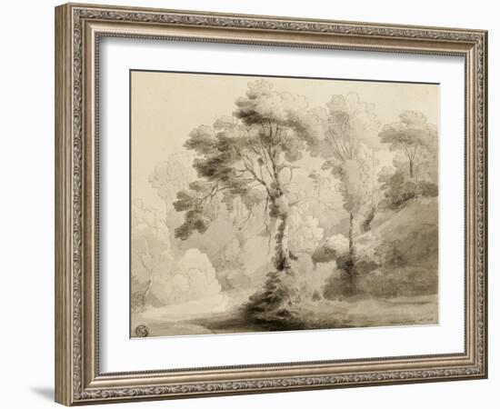 Wooded landscape, 1774-Francis Towne-Framed Giclee Print