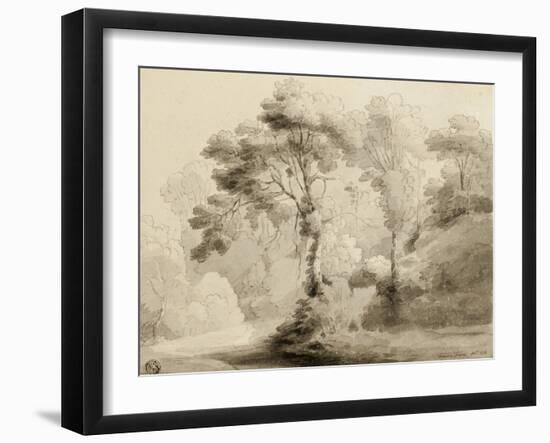 Wooded landscape, 1774-Francis Towne-Framed Giclee Print