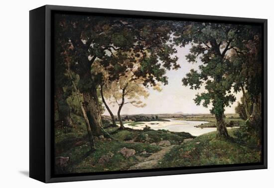 Wooded Landscape with a Sandy River, 1882-Henri-Joseph Harpignies-Framed Premier Image Canvas