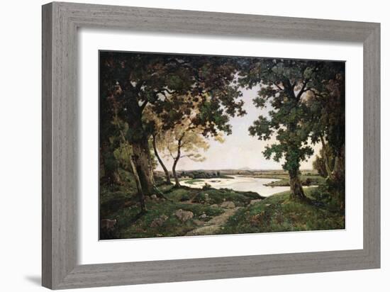 Wooded Landscape with a Sandy River, 1882-Henri-Joseph Harpignies-Framed Giclee Print