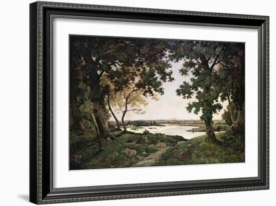 Wooded Landscape with a Sandy River, 1882-Henri-Joseph Harpignies-Framed Giclee Print
