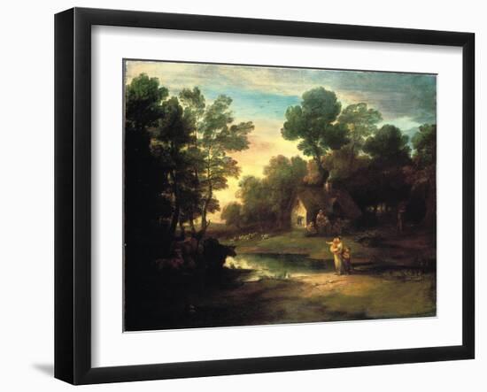 Wooded Landscape with Cattle by a Pool, 1782-Thomas Gainsborough-Framed Giclee Print