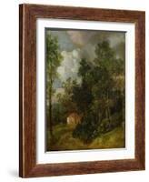 Wooded Landscape with Country House and Two Figures, C.1752-Thomas Gainsborough-Framed Giclee Print