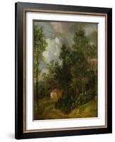 Wooded Landscape with Country House and Two Figures, C.1752-Thomas Gainsborough-Framed Giclee Print
