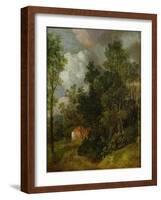 Wooded Landscape with Country House and Two Figures, C.1752-Thomas Gainsborough-Framed Giclee Print
