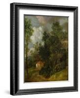 Wooded Landscape with Country House and Two Figures, C.1752-Thomas Gainsborough-Framed Giclee Print
